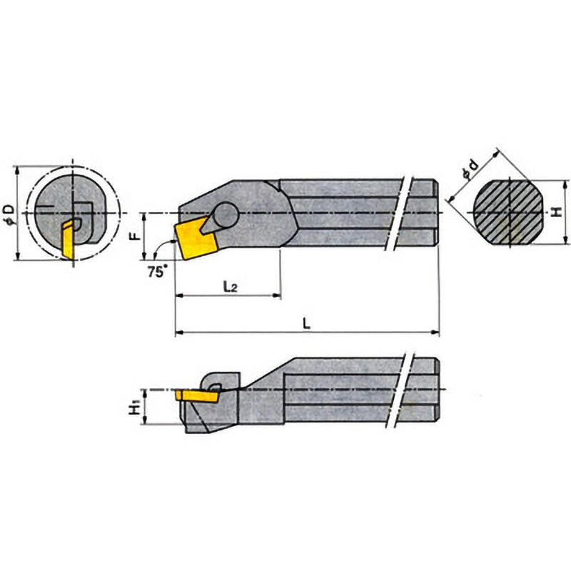 S16Q CSKPR-09 ホルダ イスカル 75° トップクランプ 右勝手   S16Q CSKPR-09