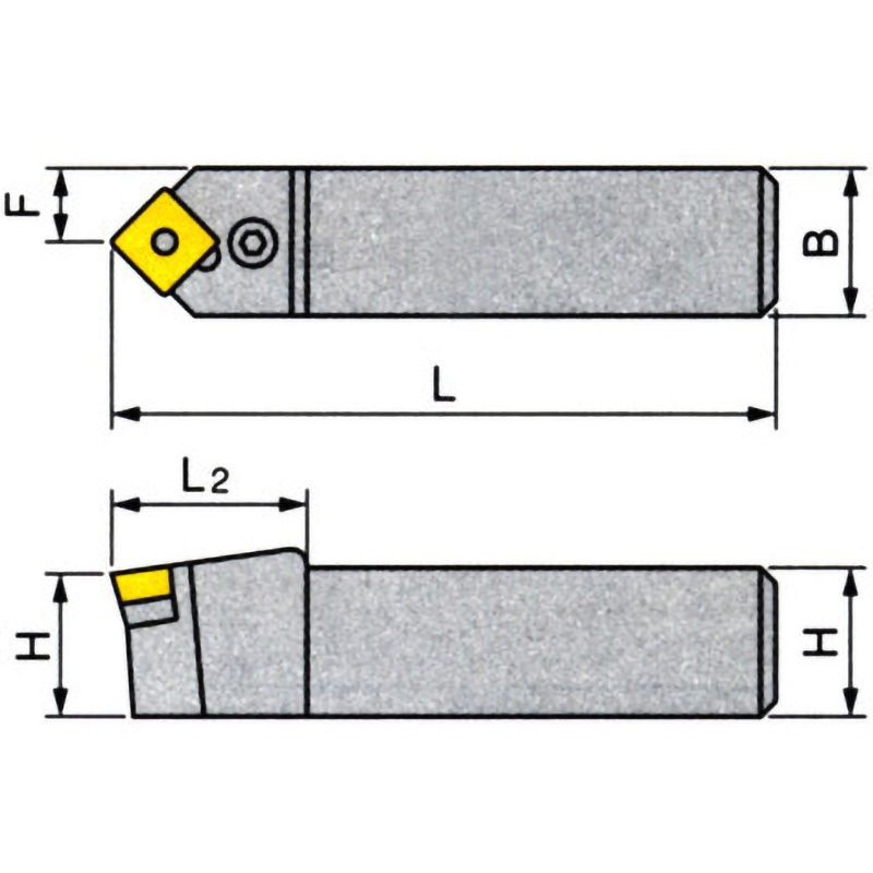 PSDNN 2020K-12 ホルダ イスカル 45° レバーロック 適合チップ正方形90°