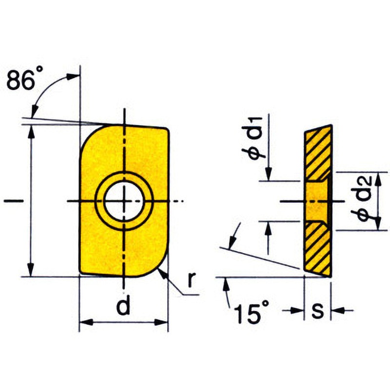 ADCA150340 IC520M チップ ADCA イスカル コーナー半径4mm 1箱(10個)