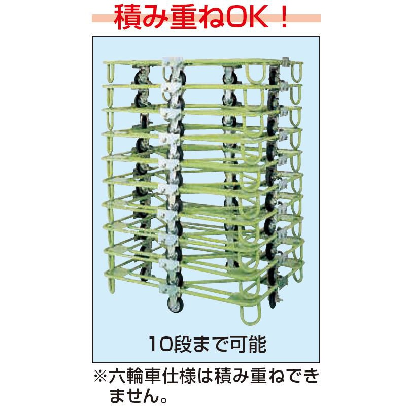 SC-110-B 樹脂パレット台車(取手なしタイプ/樹脂パレット付) サカエ