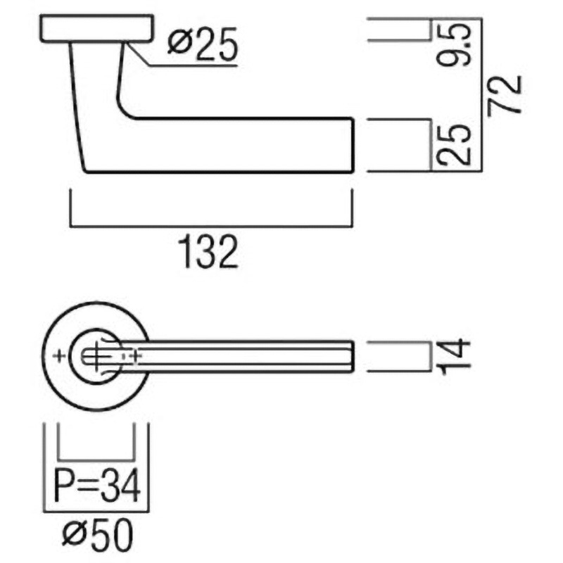 レバーハンドル UL841-001 UL841 UNION(ユニオン) 132×50×72サイズ 1組