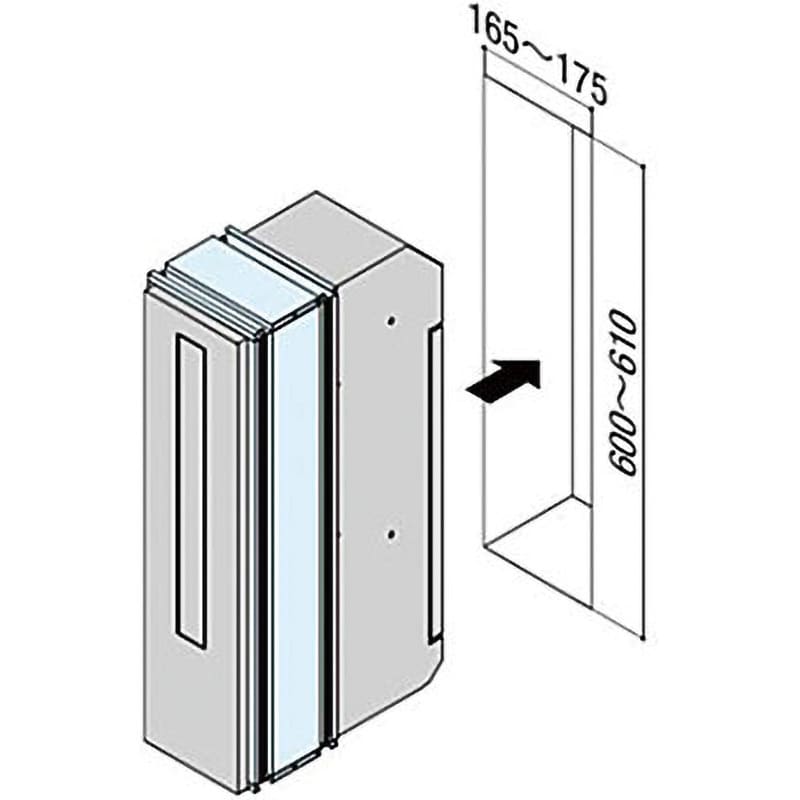 8KKA03PW 縦型ポスト埋め込み枠セット 1セット LIXIL(TOEX) 【通販モノタロウ】