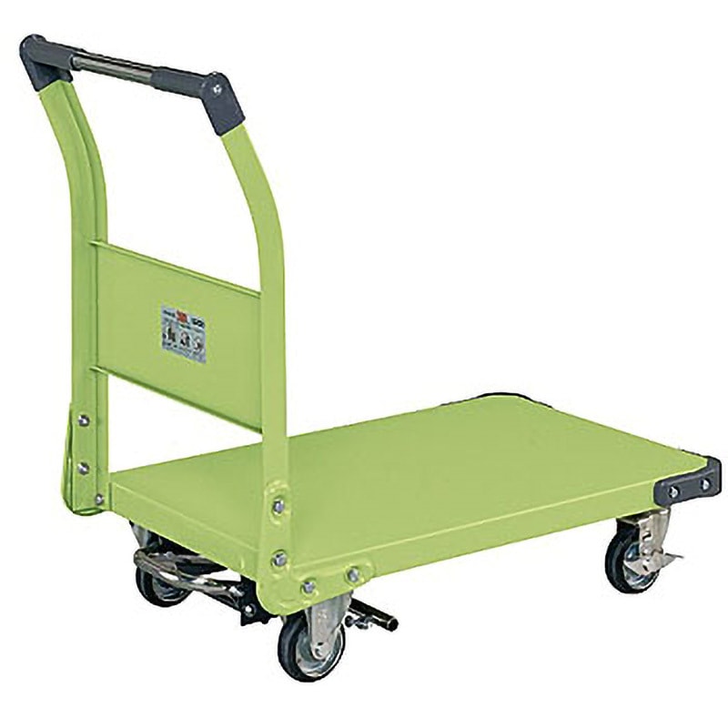 TAN-33BR 特製四輪車フットブレーキ付 サカエ 荷重300kg ゴム車