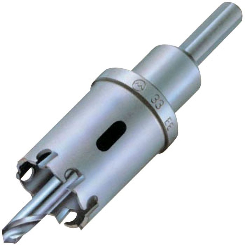 TL33 超硬ロングホールカッター(超硬チップ付)パイプ用 大見工業 TL型 コバルトハイス(センタードリル)製 刃径33mm刃長35.5mmシャンク径10mm