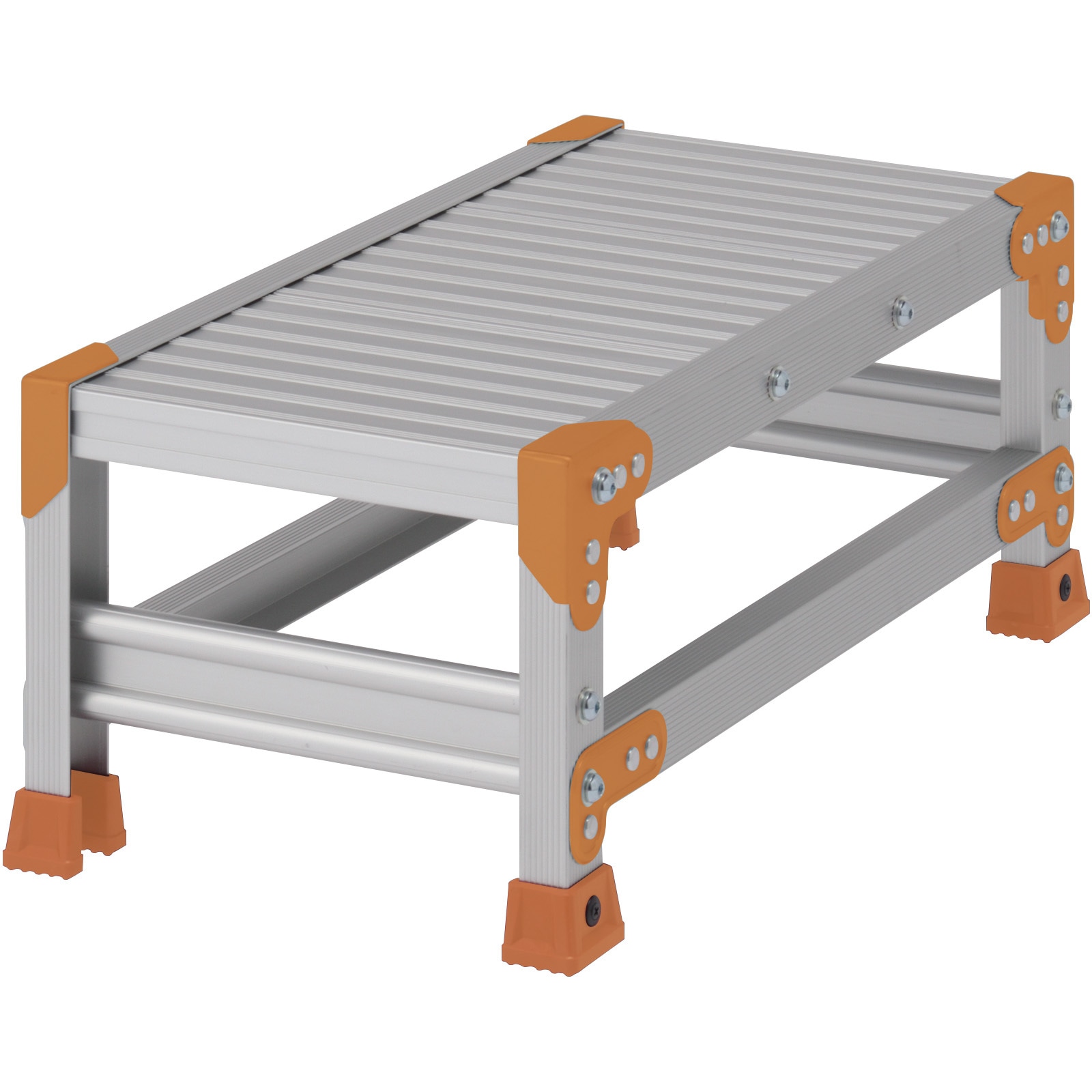 FGN-16325 Danchi(ダンチ) 作業台 1段 FGN (踏面:標準タイプ) ピカコーポレイション アルミ合金/アルマイト仕上 組立式 天板高さ0.25m