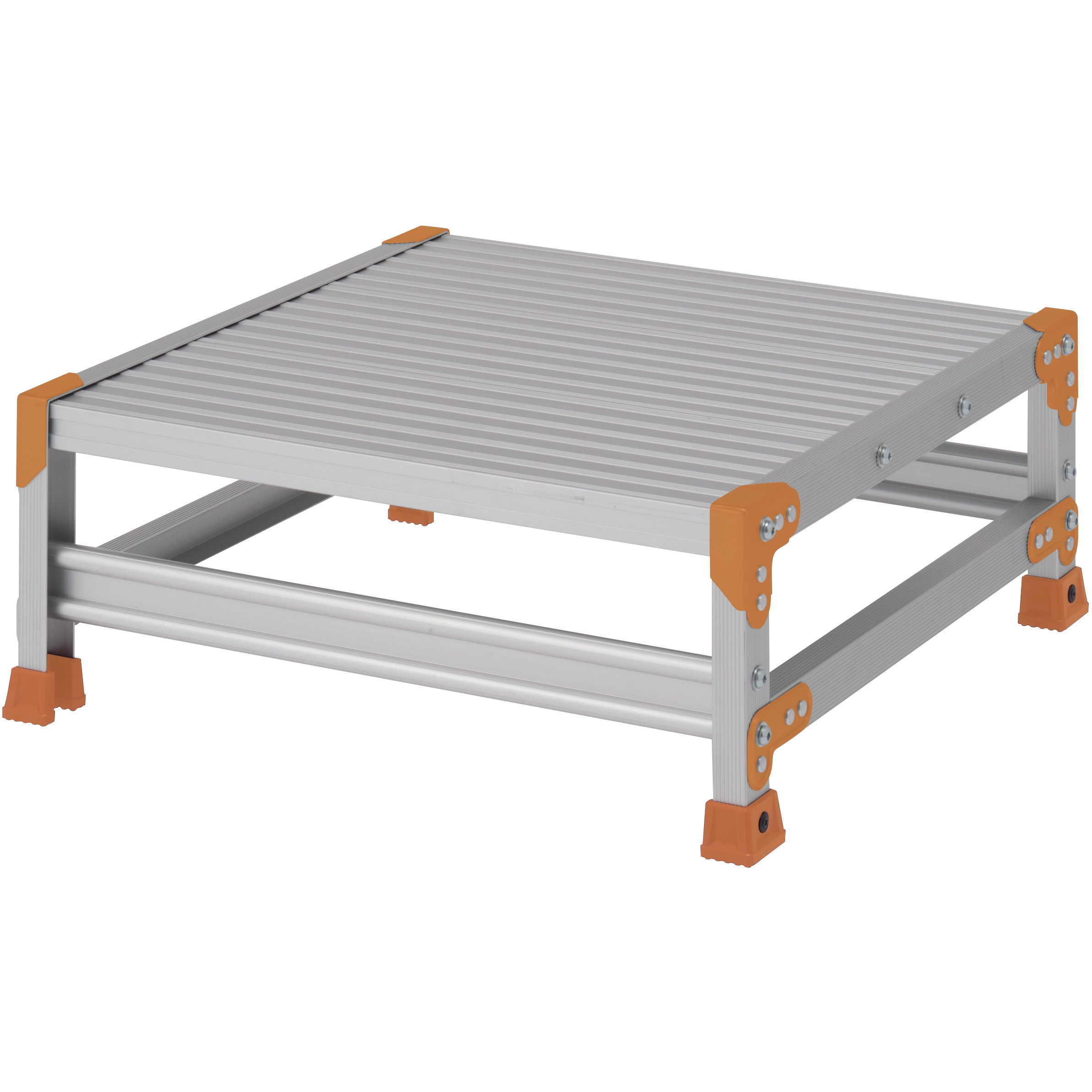 FGN-16625 Danchi(ダンチ) 作業台 1段 FGN (踏面:標準タイプ) ピカコーポレイション アルミ合金/アルマイト仕上 組立式 天板高さ0.25m