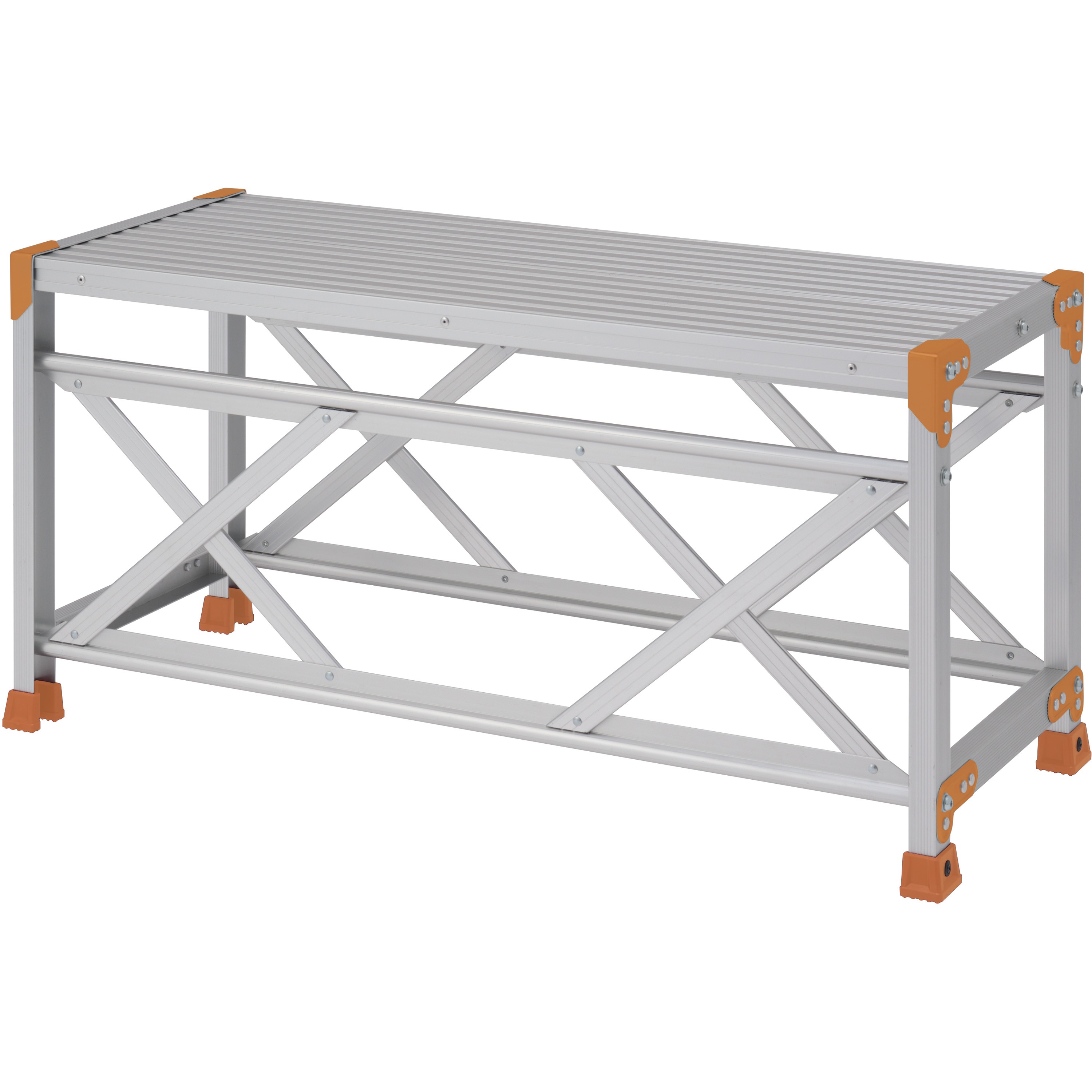 FGN-1X50 Danchi(ダンチ) 作業台 1段 FGN (踏面:標準タイプ) ピカコーポレイション アルミ合金/アルマイト仕上 組立式 天板高さ0.5m