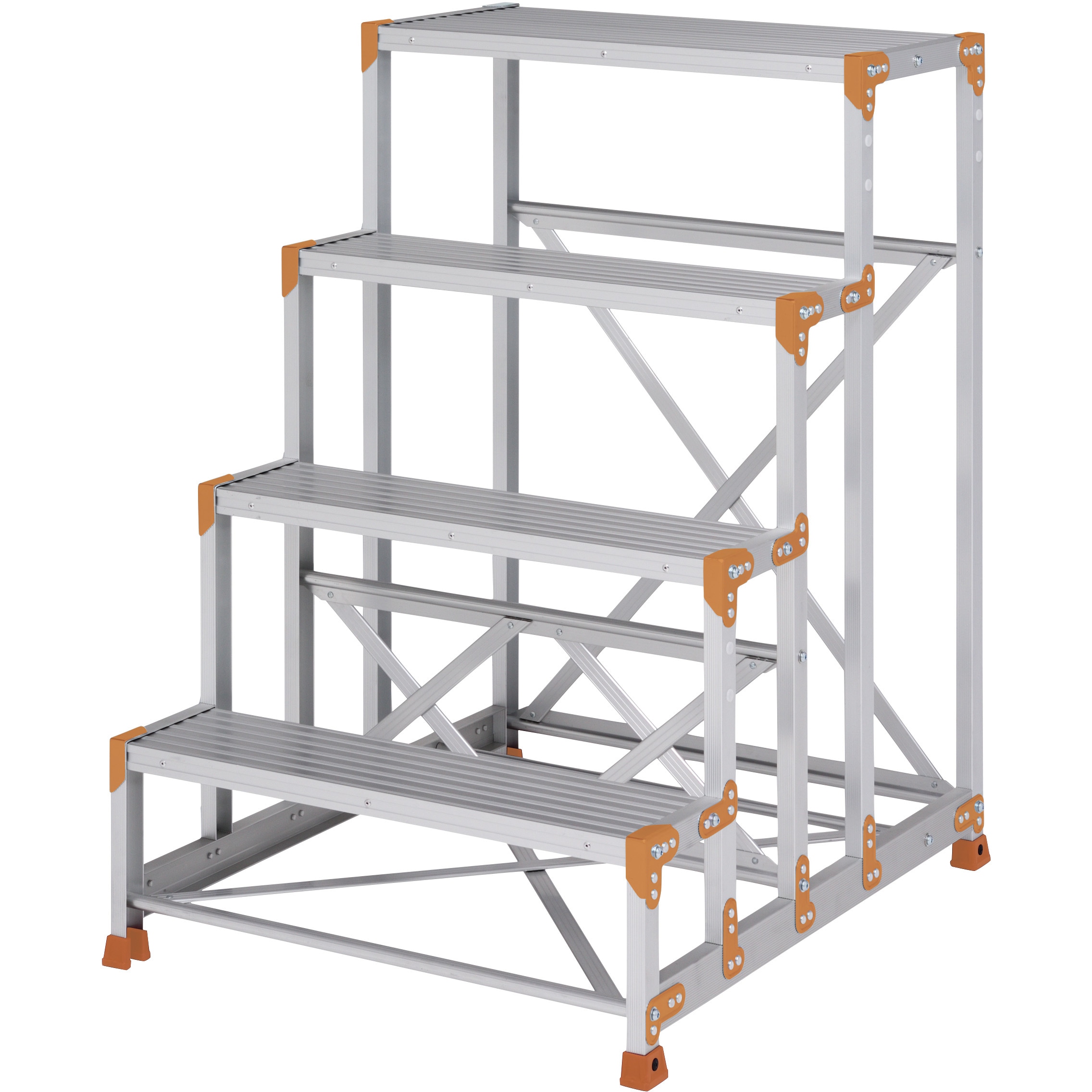 FGN-48120 Danchi(ダンチ) 作業台 4段 FGN (踏面:標準タイプ) ピカコーポレイション 組立式 天板高さ1.2m