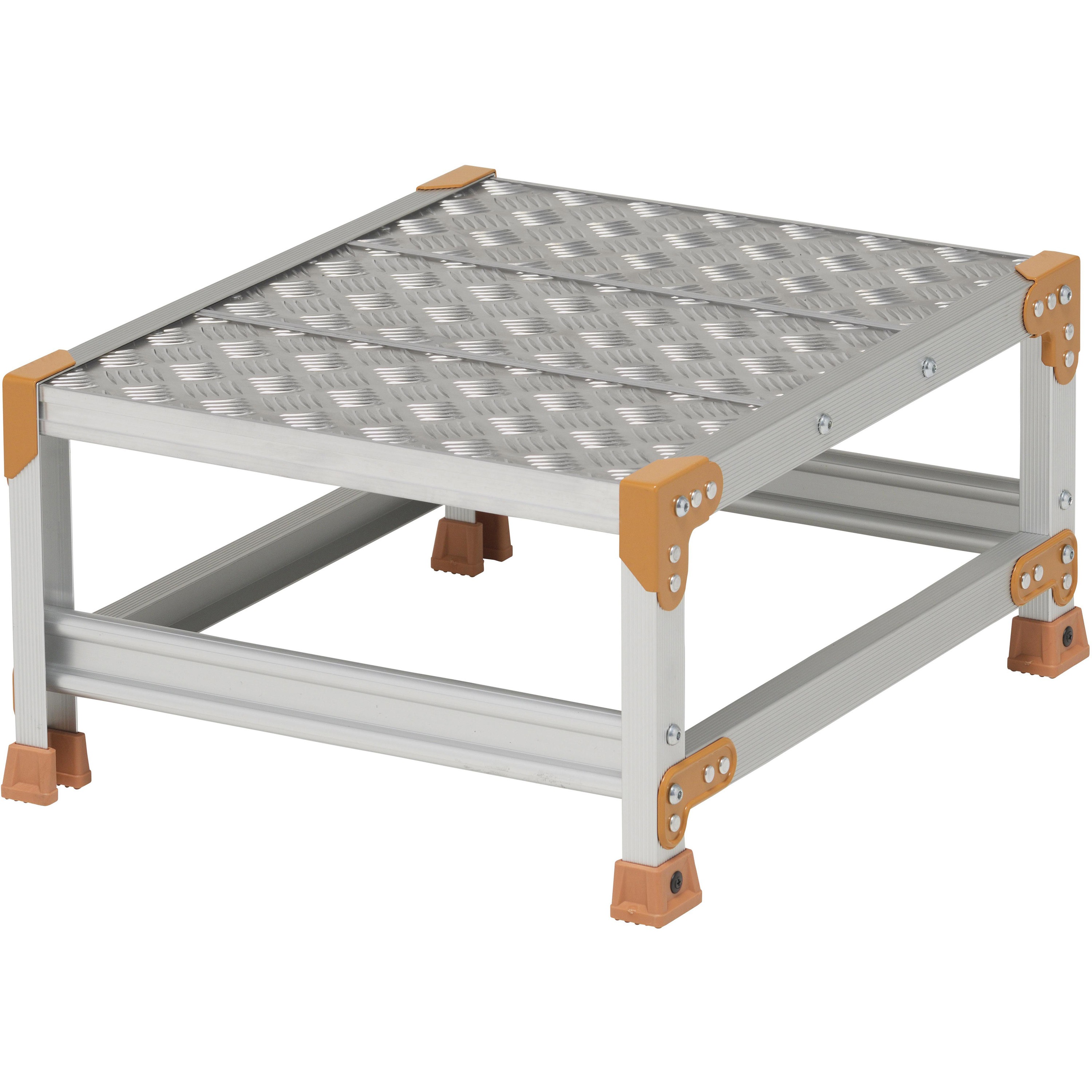 FGC-16530 Danchi(ダンチ) 作業台 1段 FGC (踏面:縞板タイプ) ピカコーポレイション アルミ合金 組立式 天板高さ0.3m