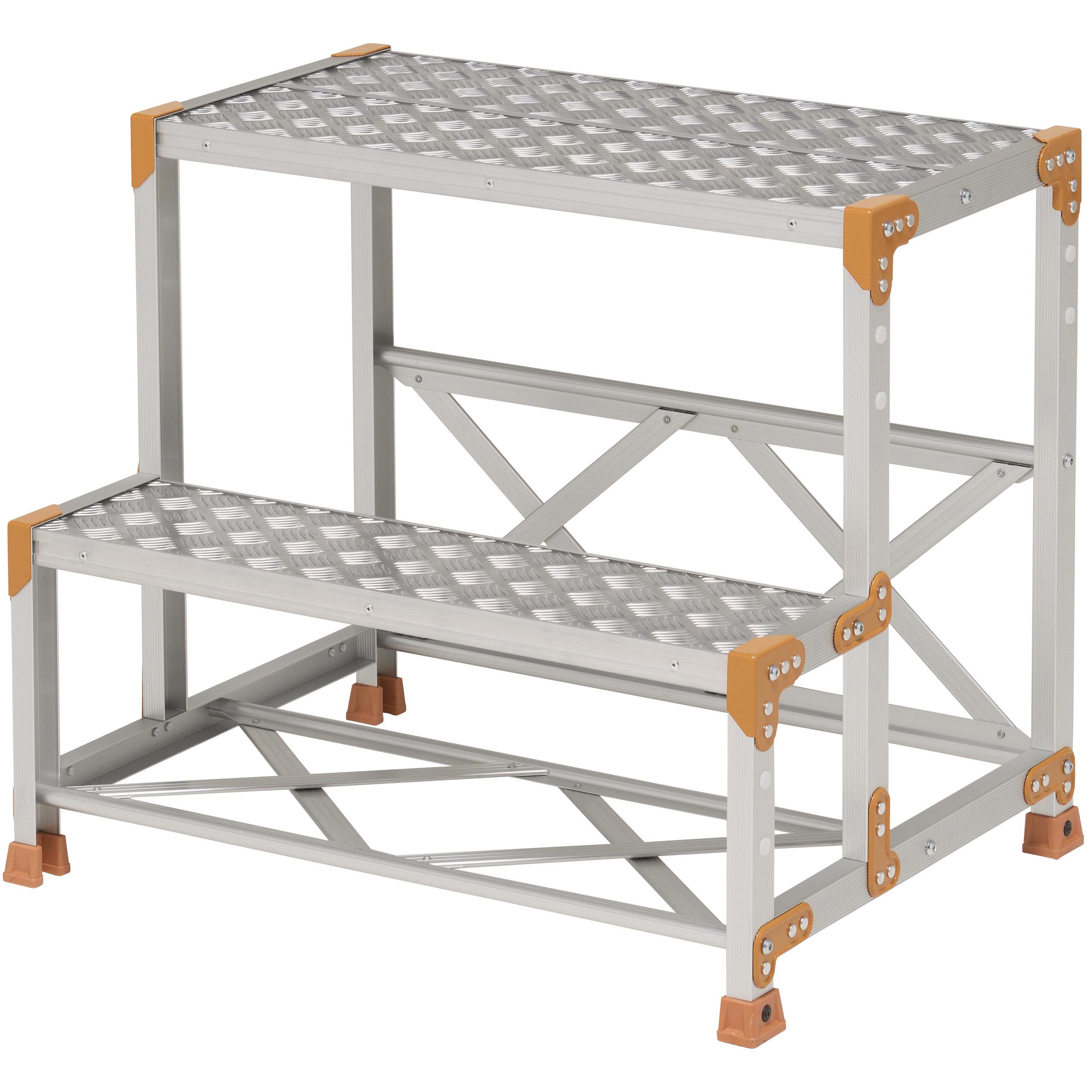 FGC-2870 Danchi(ダンチ) 作業台 2段 FGC (踏面:縞板タイプ) ピカコーポレイション 組立式 天板高さ0.7m 45,588円