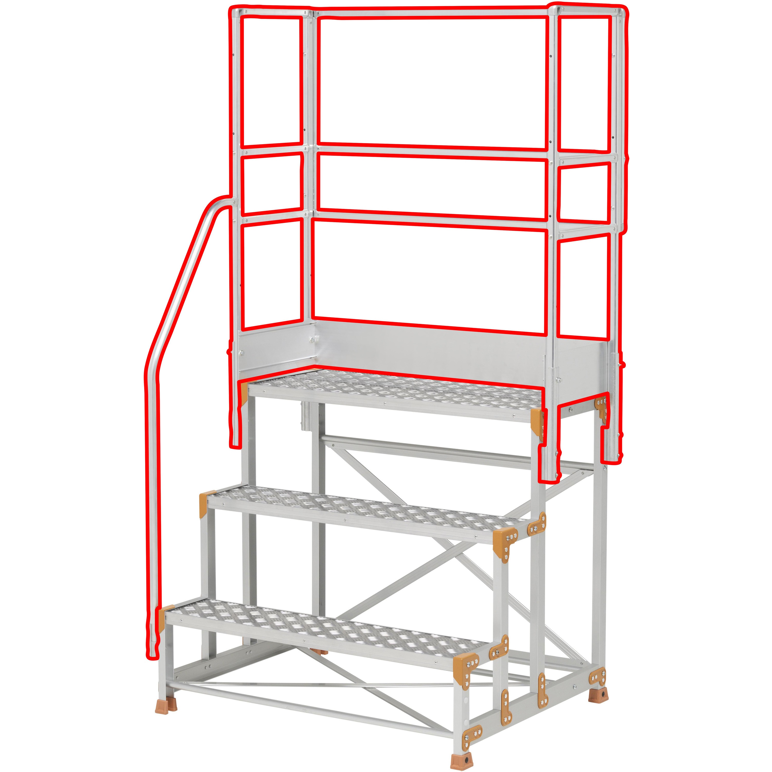 FGN-TKS34X Danchi(ダンチ)  用オプション 片手すり天場三方 ピカコーポレイション 1100mm兼用タイプ 手すり高さ900mm  FGN-TKS34X