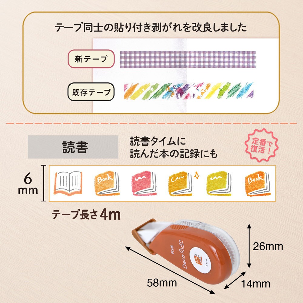 DC-060-15(52064) デコラッシュ 6mm幅 1個 PLUS(プラス)[文具] 【通販