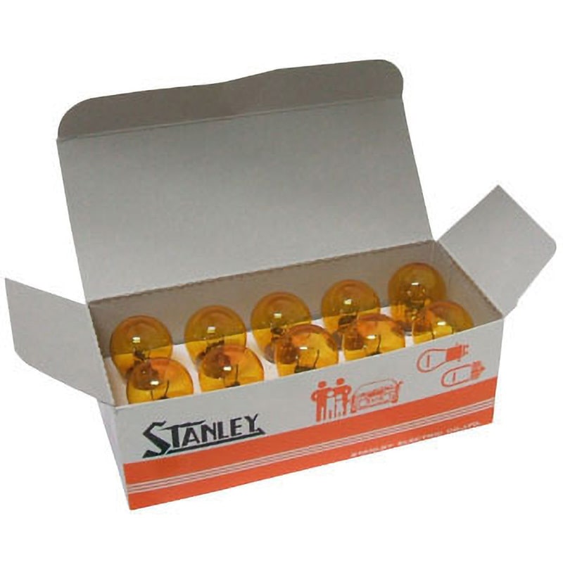 A4580Y シングル球S25/BA15s 12V STANLEY(スタンレー電気) 黄色 1箱(10 