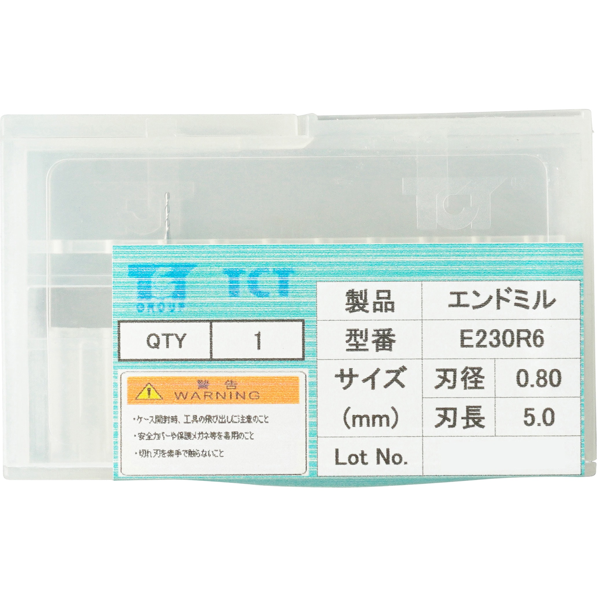 E230R6 0.8 マイクロ超硬エンドミル ティーシーティー・ジャパン 刃径