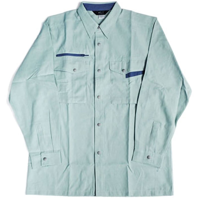 BF-501 BF-501 ボディファイン 年間用長袖シャツ (男女兼用) アルトコーポレーション アースグリーン色 LL着丈78cm