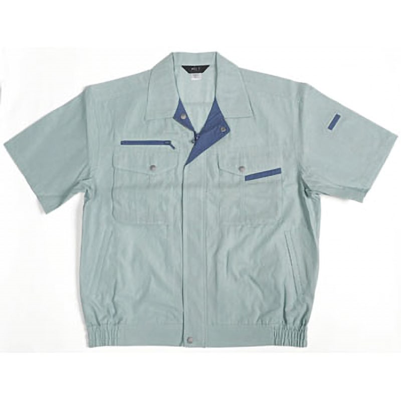 BF-502 BF-502 ボディファイン 半袖ブルゾン(男女兼用)(春夏用) アルトコーポレーション オーウィッシュ(東レ国内素材) アースグリーン色 EL着丈70cm