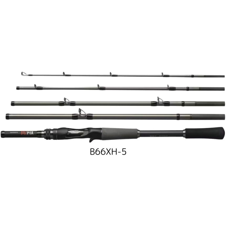 【 美品・送料無料 】シマノ アンフィックスB66ML-5 釣行1回/２時間のみ B66XH-5 アンフィックス SHIMANO(シマノ) 継数5本 全長1.98m