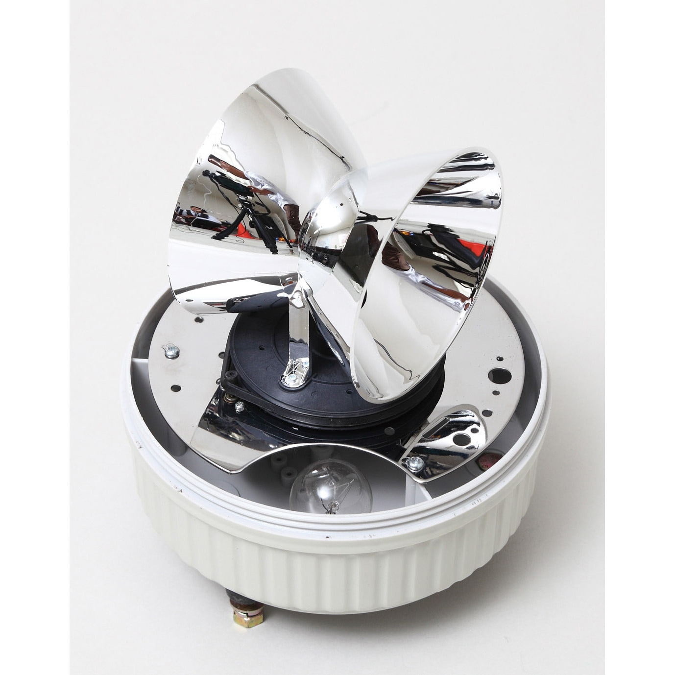 6300059768 大型回転灯 白熱球タイプ MT-100N 三ツ星貿易 青色