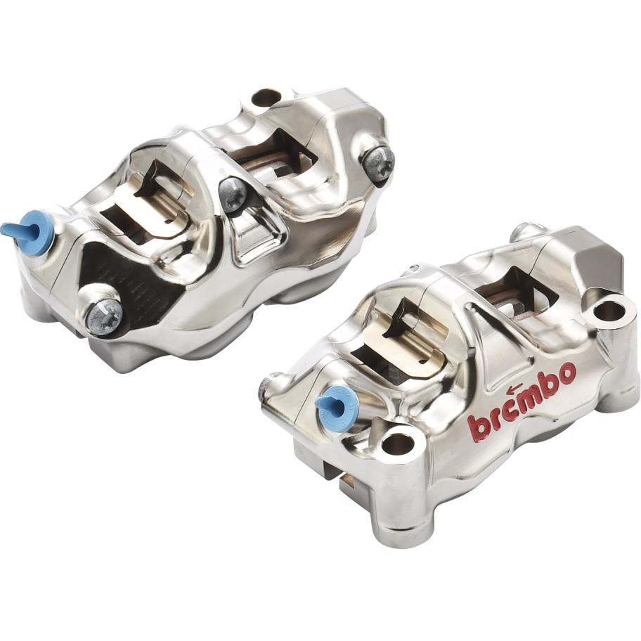 220.B010.20 GP4-RX ラジアル CNC 4P キャリパー ニッケルコーティング レッドロゴ 左右セット 220.B010.20 brembo 取付ピッチ100mm