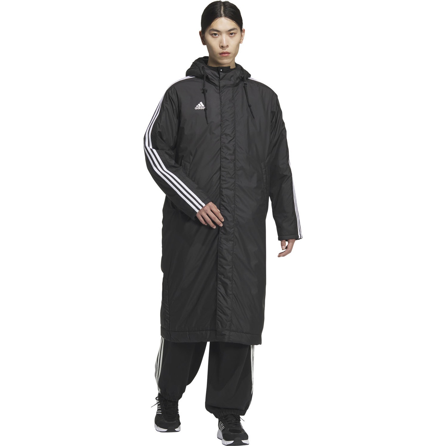 adidas アディダ ベンチコート ロングコート ボア ストライプ XL adidas adidas(アディダス) KWX71 メンズ ロングコート
