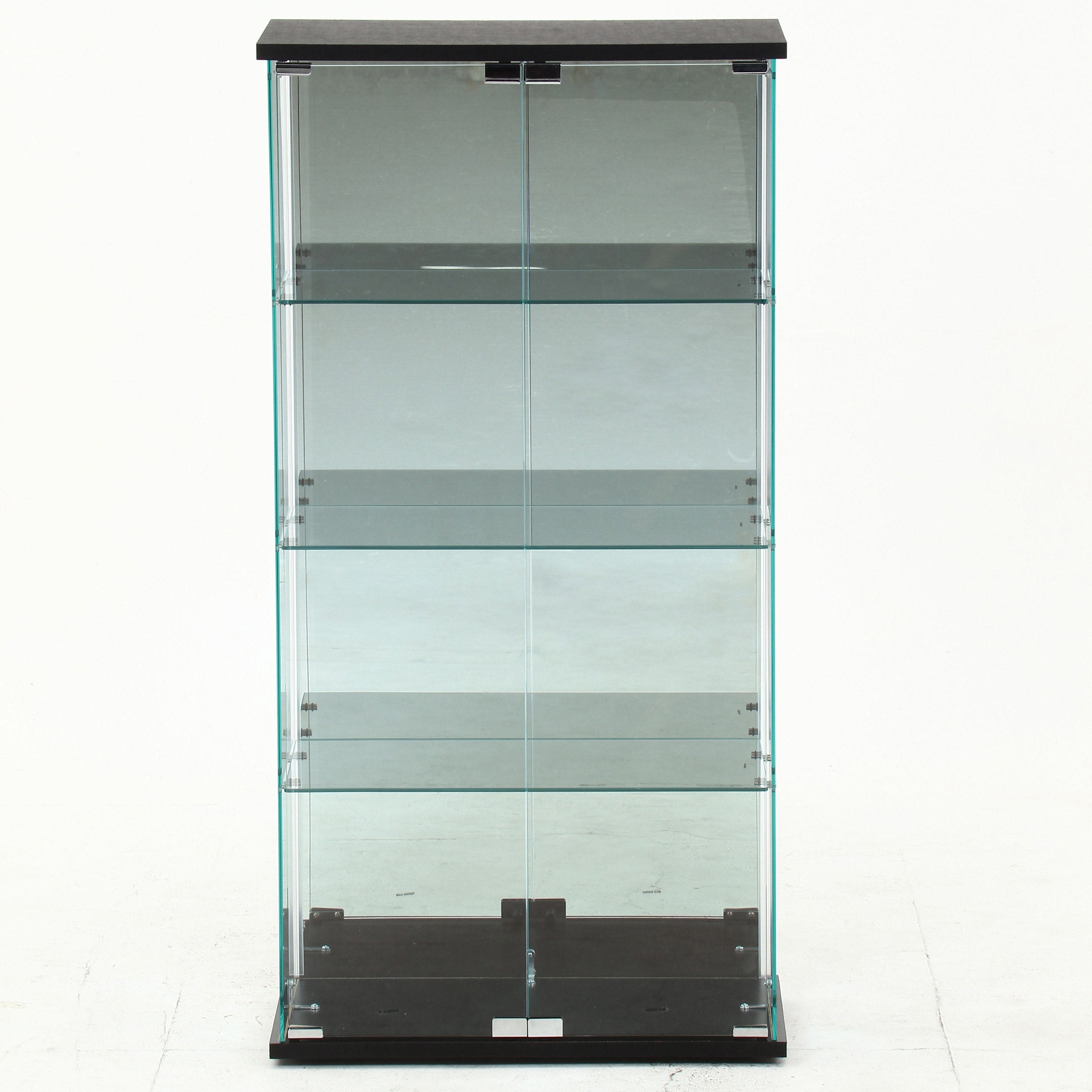 BOWIE.【新品】コレクションケース ガラス 2段ワイド 棚 ブラック BOWIE.【新品】コレクションケース ガラス 2段ワイド 棚 ブラック