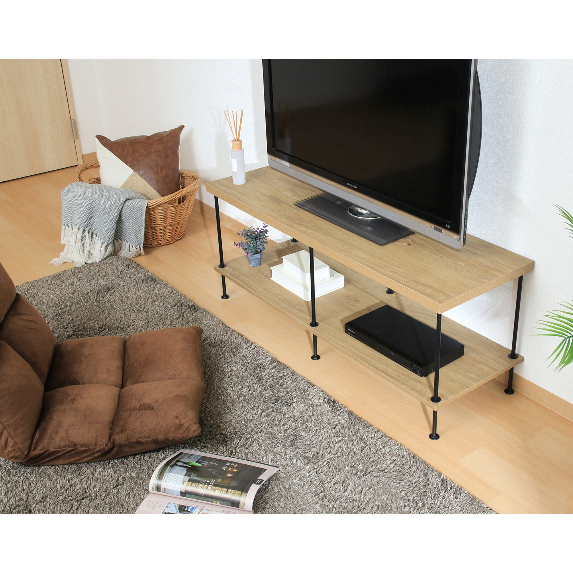 71881 EZBOツイストロック TV台120幅 OAK NA 1個 不二貿易 【通販