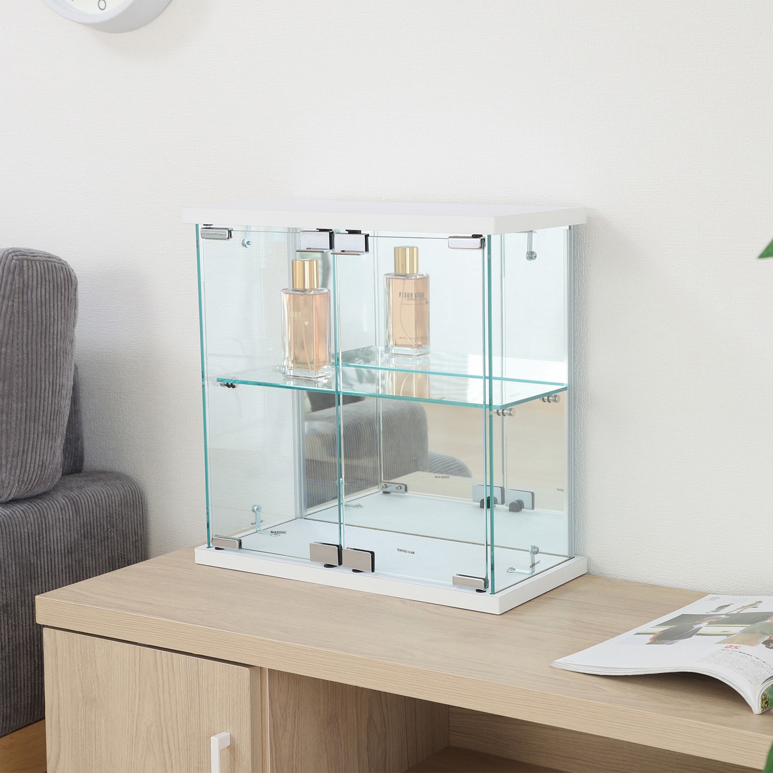 63946 卓上ガラスコレクションケース WH 1個 不二貿易 【通販モノタロウ】
