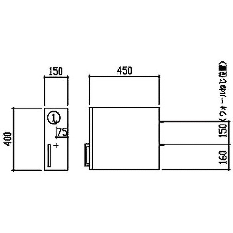 LWA151TRP Vシリーズトール用ウォールキャビネット 1個 TOTO 【通販モノタロウ】 17,980円