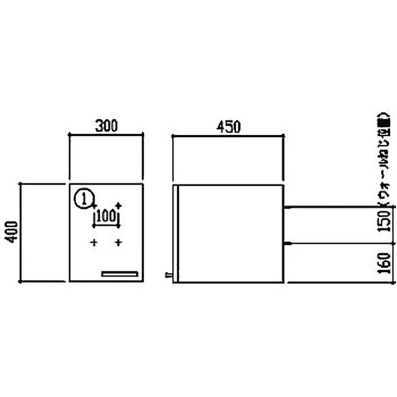 LWA301TLA Vシリーズトール用ウォールキャビネット 1個 TOTO 【通販モノタロウ】 22,980円