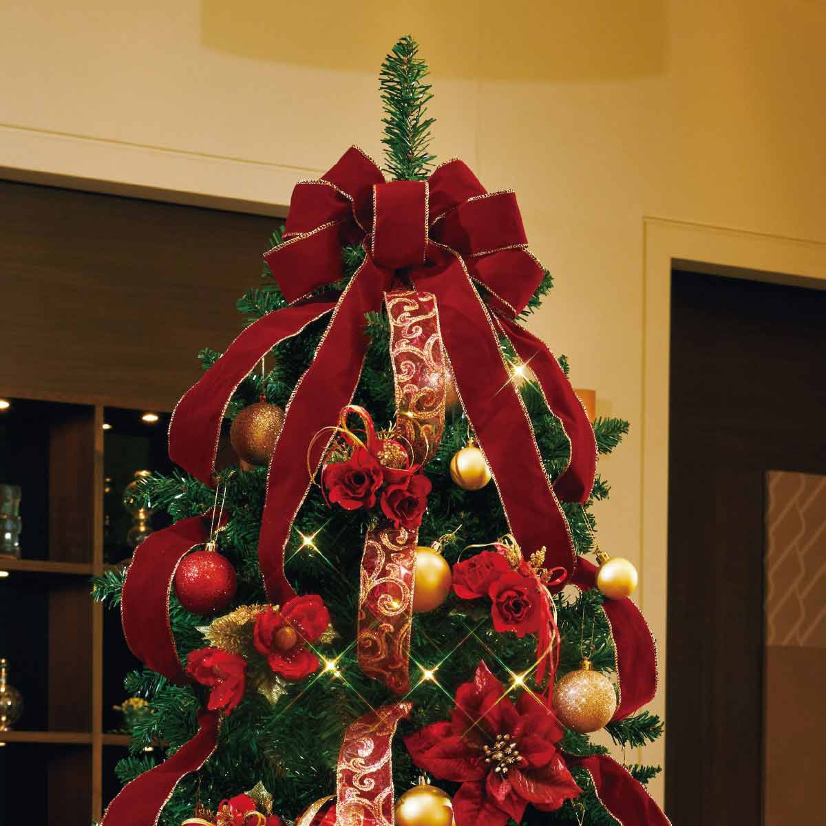 8813-394 クリスマス ツリーセット クリスマスレッド 1セット ストア