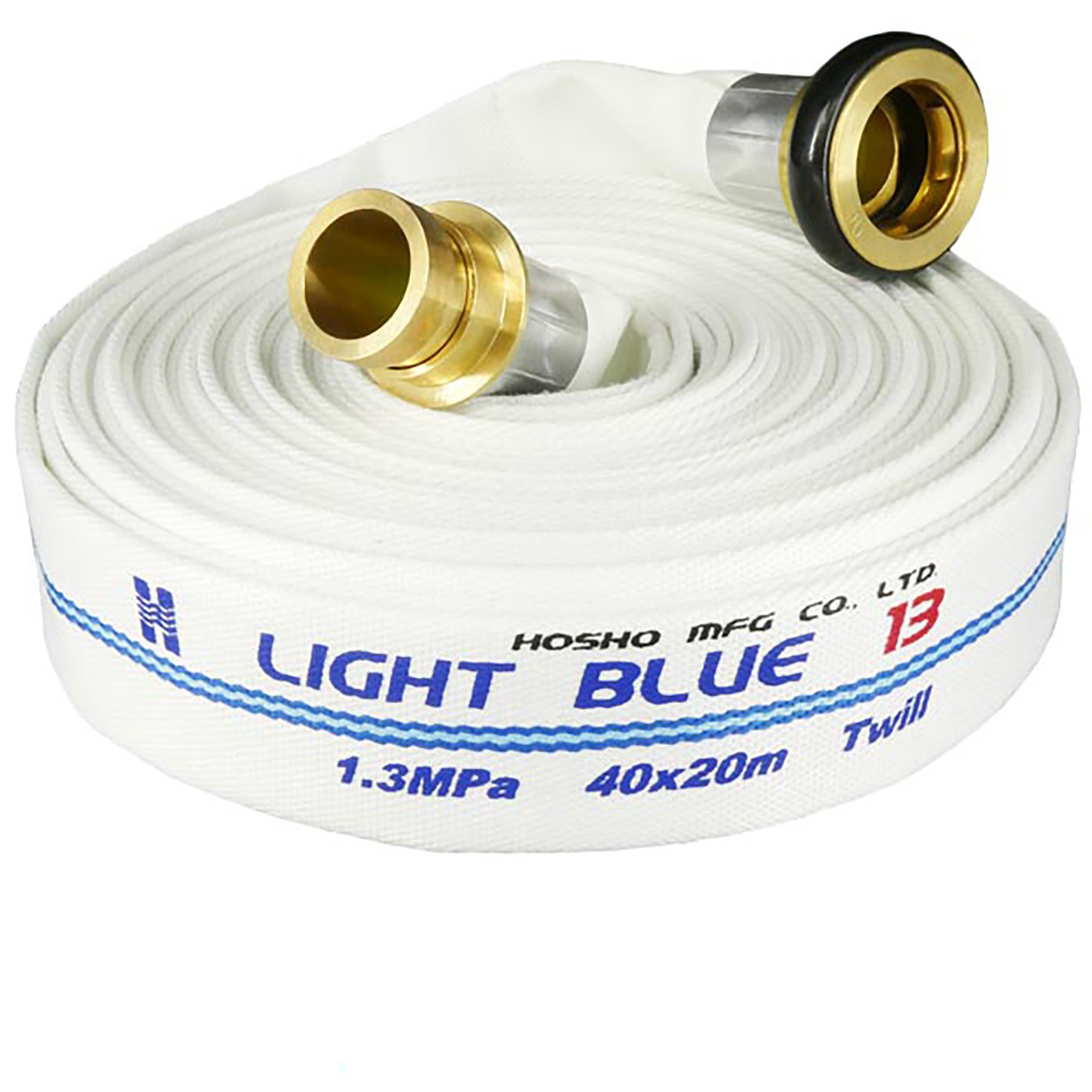 206205 ライトブルーホース(散水用ホース)1．3MPa 黄銅製町野式金具 報商製作所 長さ20m
