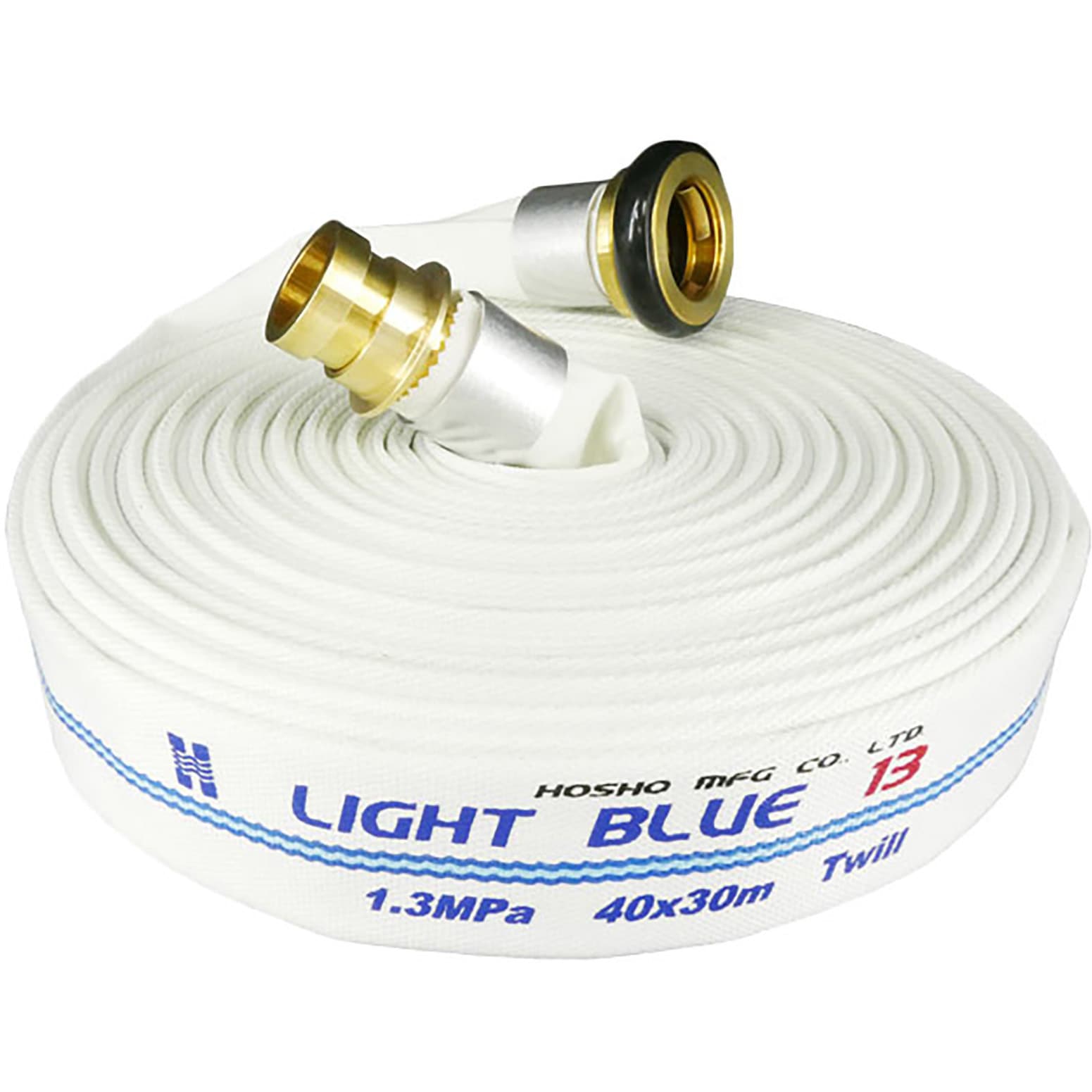 206206 ライトブルーホース(散水用ホース)1．3MPa 黄銅製町野式金具 報商製作所 長さ30m