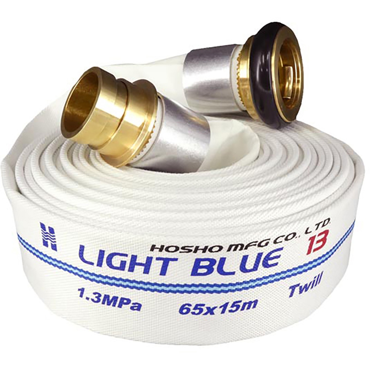 206214 ライトブルーホース(散水用ホース)1．3MPa 黄銅製町野式金具 報商製作所 長さ15m
