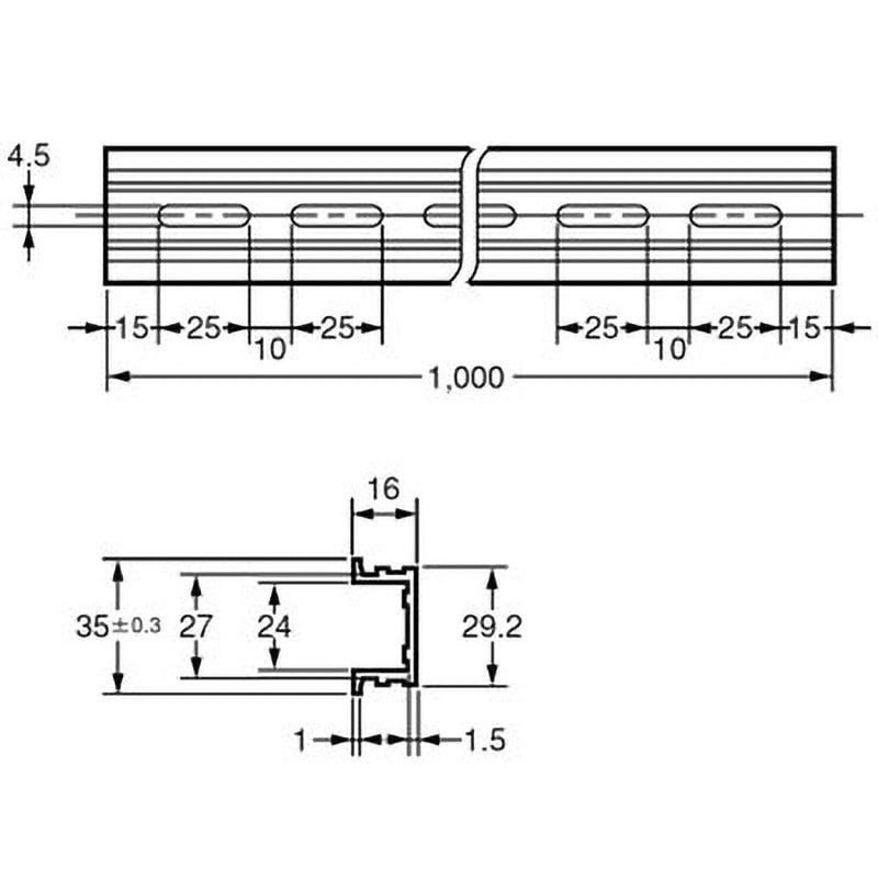 PFP-100N2 支持レール omron(オムロン) 1本 PFP-100N2 - 【通販 PFP-100N2 支持レール omron(オムロン) 1本 PFP-100N2 - 【通販