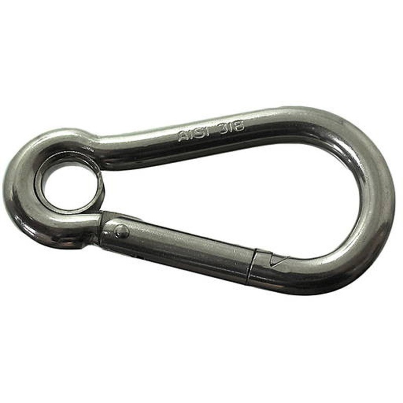 SAH1090 ステン環付スプリングフック ニッサチェイン 荷重90kg  1箱(10個) SAH1090