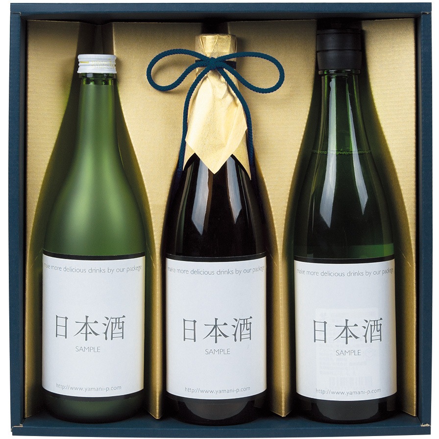 K-1480 紺ベタ 720ml・900ml兼用 ヤマニパッケージ 3本サイズ 1ケース