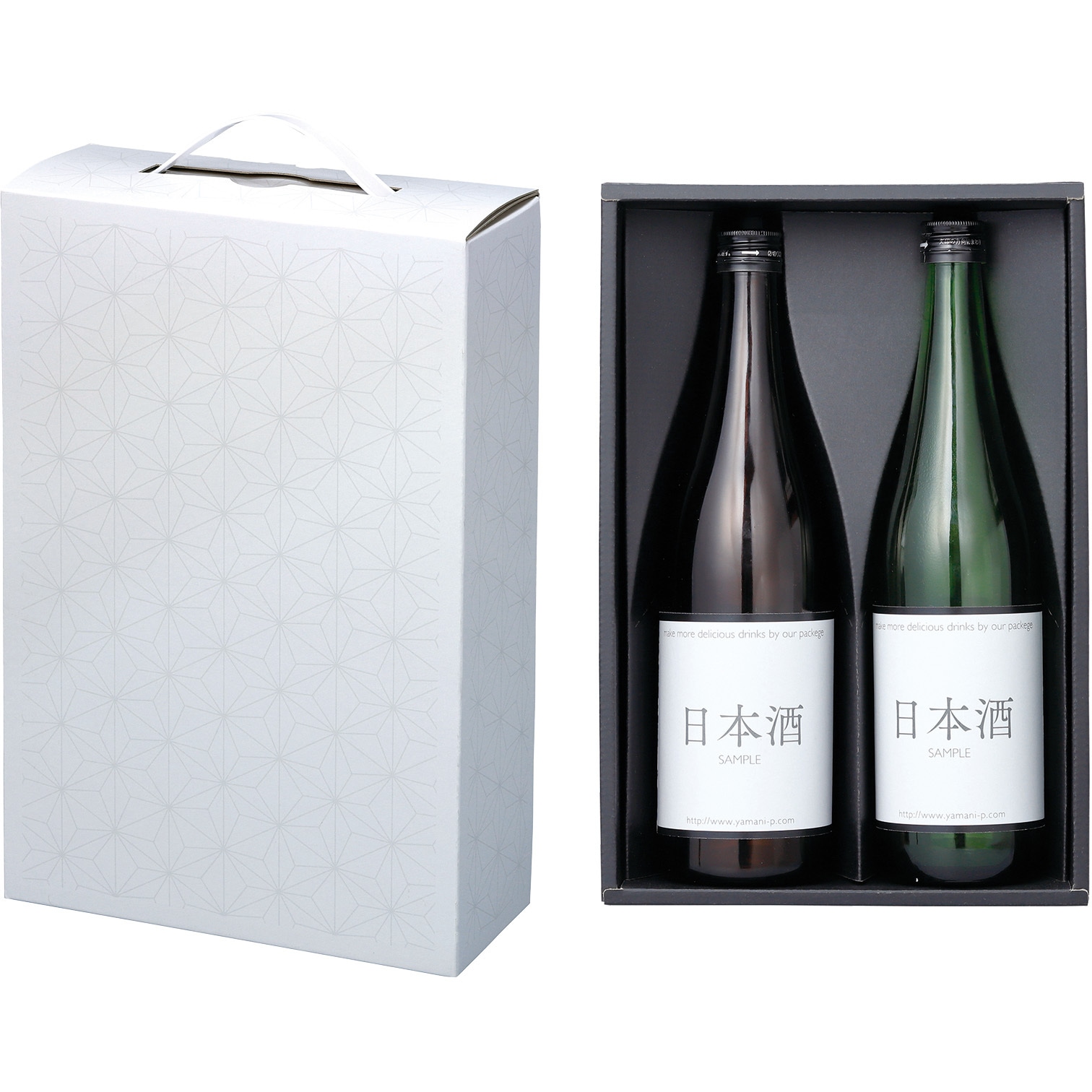 K-1578 multi-BOX ヤマニパッケージ 麻の葉柄色 2本入サイズ 1ケース(40枚) K-1578