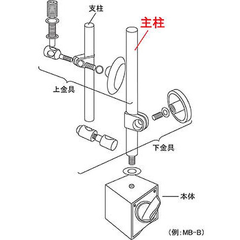 MB-F2-MP マグネットベース部品MB-F2用主柱 1個 カネテック 【通販モノタロウ】