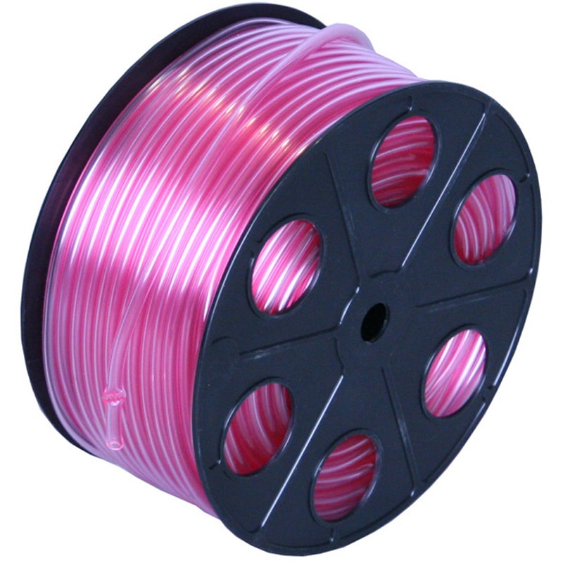 燃料ホース カクイチ クリアレッド色 長さ80m