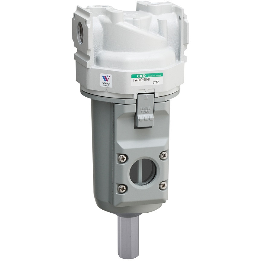 FW3000-8N-W-F 屋外向け商品WPシリーズ エアフィルタ NPTネジ オートドレン(NOタイプ) FW□000-N-W-Fシリーズ 1台 CKD 【通販モノタロウ】