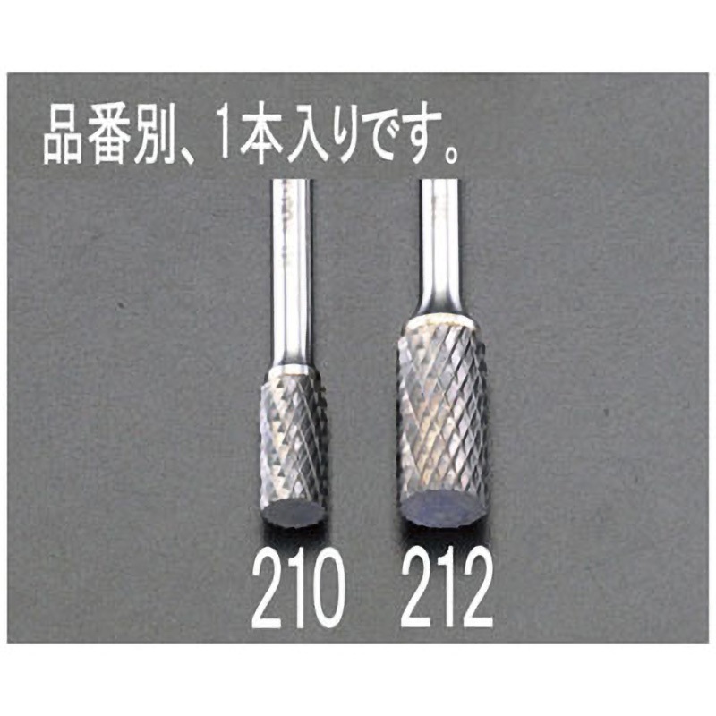 EA819JA-212 12x25mm[6mm軸]超硬カッター[鉄・鋳物] 1個 エスコ 【通販モノタロウ】