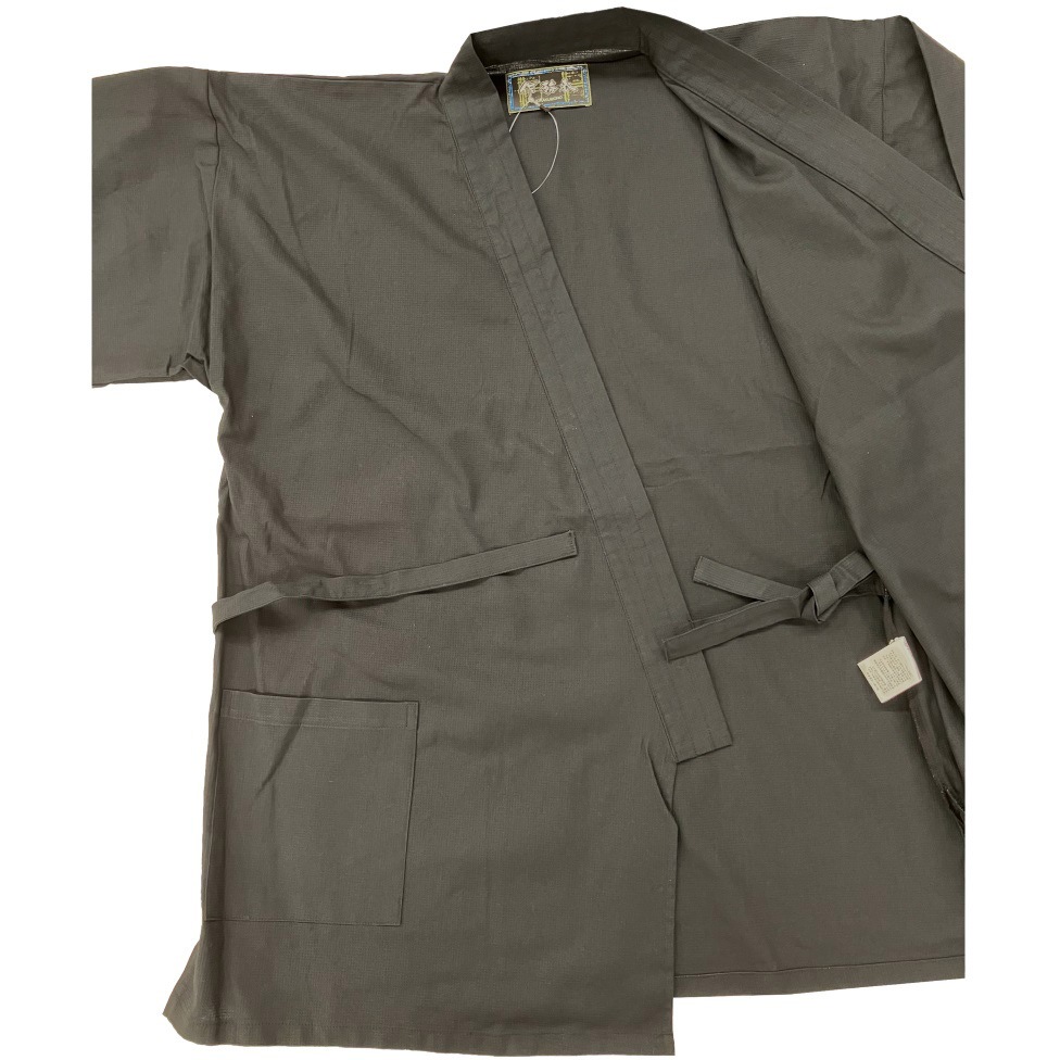 1114330 NE5 4L 長袖蜂巣織作務衣 希楽者 綿100% ブラック 4L 1着 ブルーメイト 【通販モノタロウ】