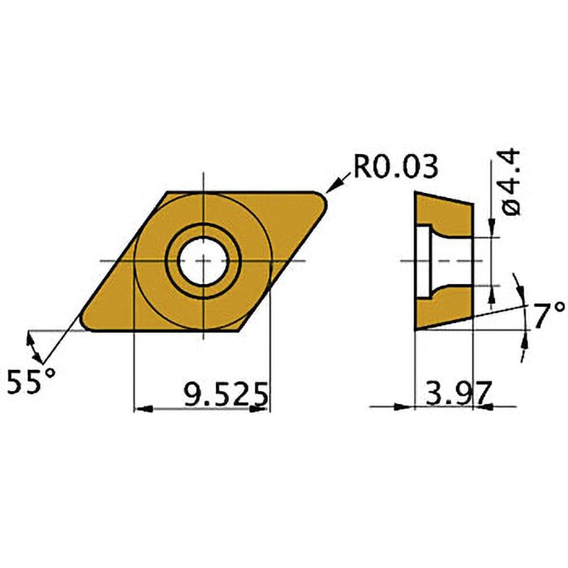 チップ DCET-SN 三菱マテリアル 旋盤用チップひし形 【通販モノタロウ】