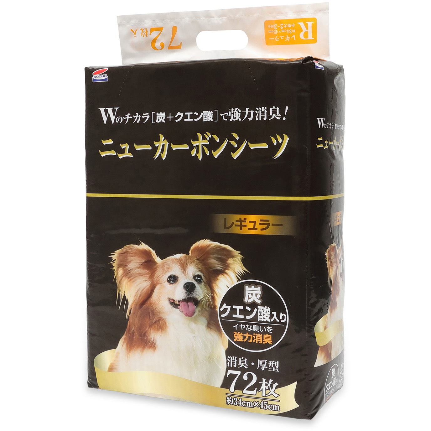 R 72マイ/4パツク 厚型ペットシーツ 炭・クエン酸入り コーチョー レギュラーサイズ 1個(4袋×72枚)