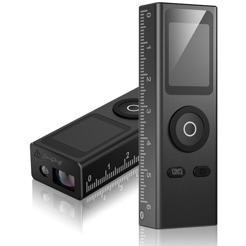 コンパクト・ポケット・レーザー距離計 ブラック C1000463 レーザー距離計 KS-710006 CRECOTE 測定範囲0.03--30/40/50m