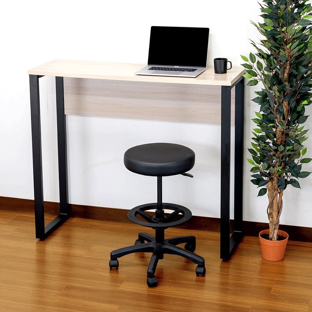 RZR-113BK ラウンドOAチェア ハイタイプ 足置きリング付き ナカバヤシ