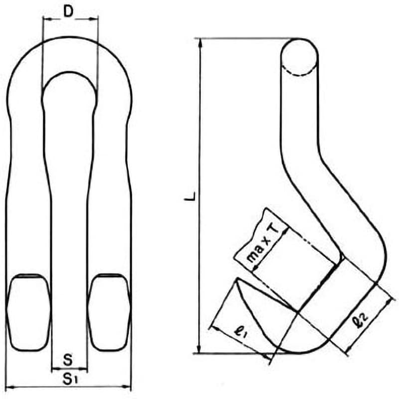 DL-B 2TON ハッカー(吊フック) 三木ネツレン 荷重2t - 【通販モノタロウ】