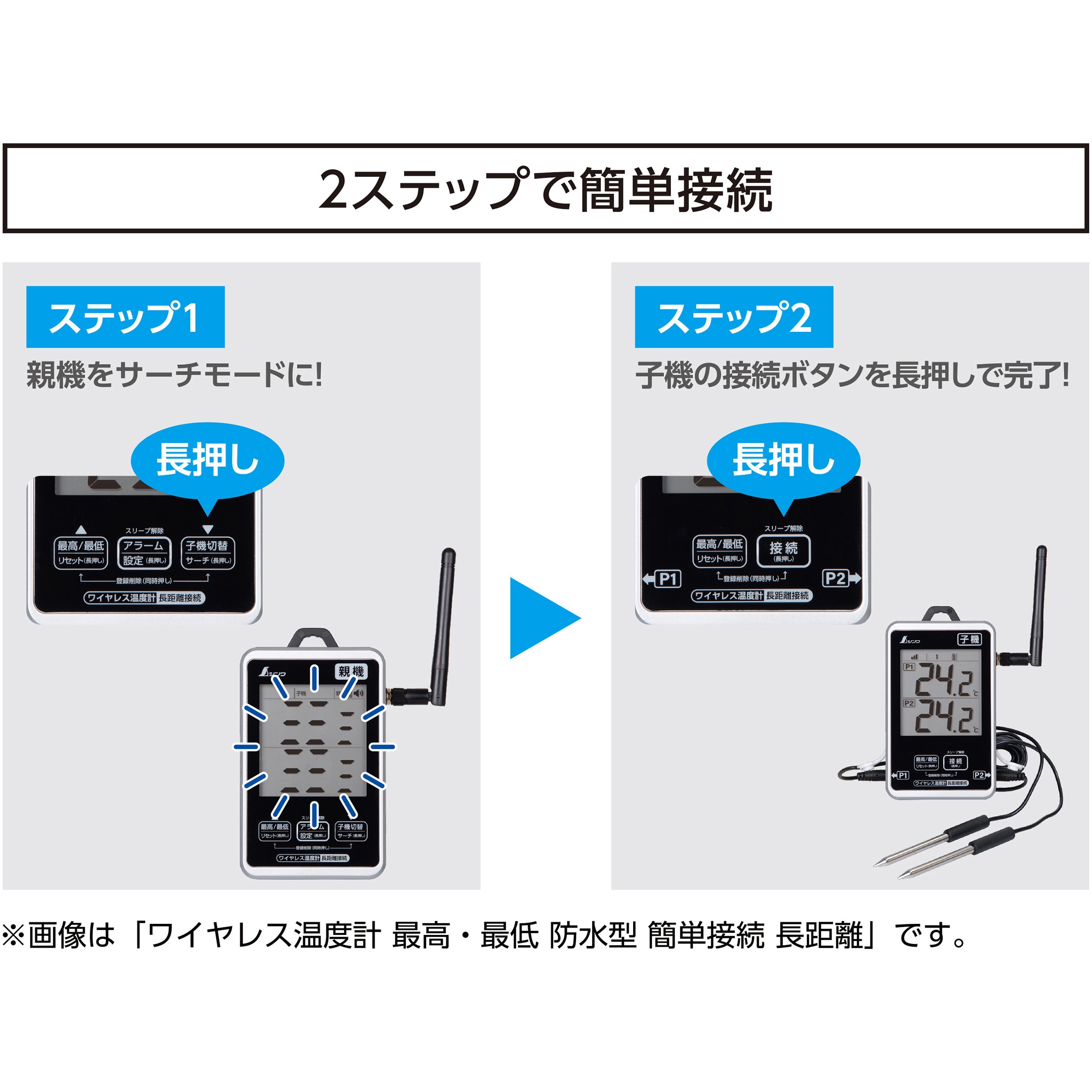 73458 ワイヤレス温度計 防水型 1個 シンワ測定 【通販モノタロウ】