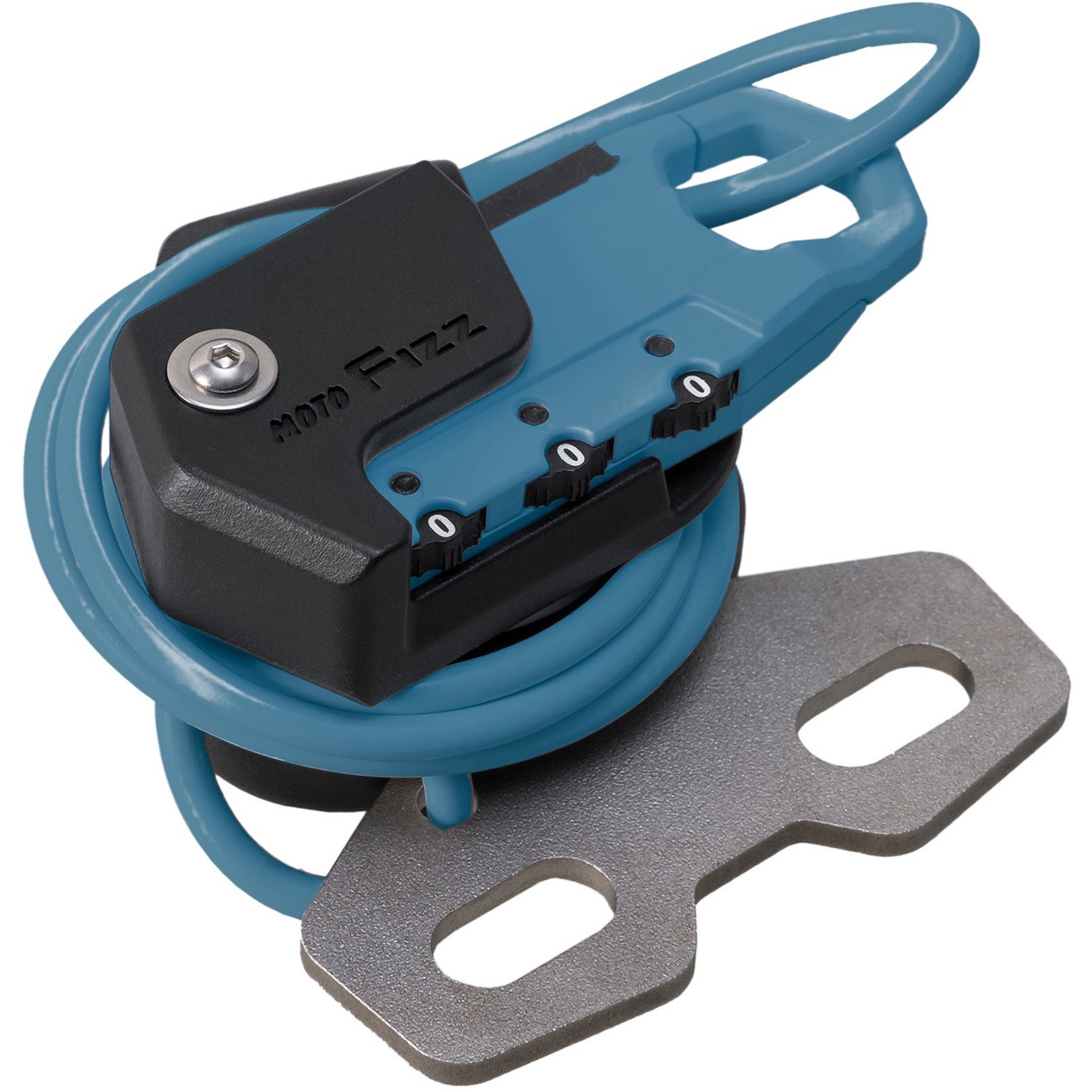 MF-4770 ヘルメット用ワイヤーロック ハンドルクランプ取付 ストレート