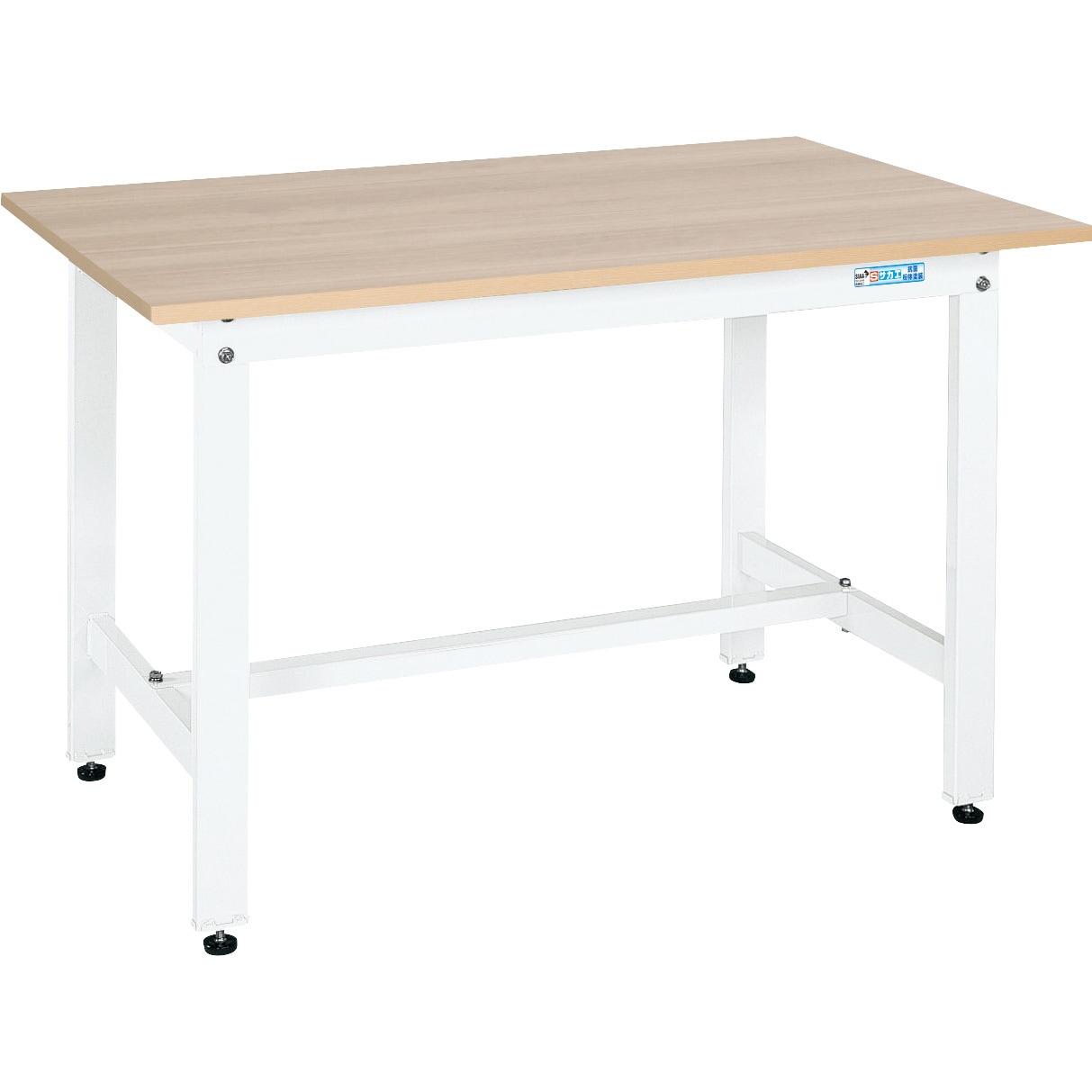 KK-39MKW 軽量作業台(KKタイプ/耐荷重350kg/木目メラミン天板/H740/固定式) サカエ 間口900mm奥行750mm  KK-39MKW